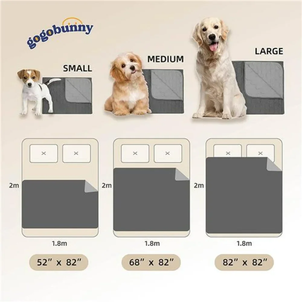 Waterproof Dog Bed Cover, Reversible(52x82 